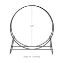 Black Finish 48 Inch Diameter Tubular Log Hoop | UniFlame