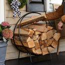 Black Log Hoop with 1/2" Solid Stock | UniFlame