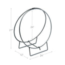 Black Log Hoop with 1/2" Solid Stock | UniFlame