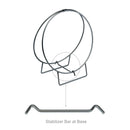 Black Log Hoop with 1/2" Solid Stock | UniFlame