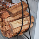 Black Finish 48 Inch Diameter Tubular Log Hoop | UniFlame