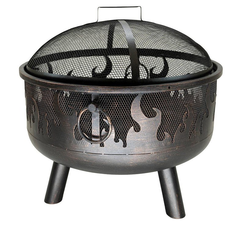 Endless Summer 24 in. Oil Rubbed Bronze Wood Burning Outdoor Fire Pit with Flame Design