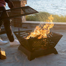 Endless Summer 28 in. "The Patriot" Wood Fire Pit with American Flag Design