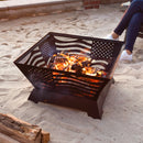 Endless Summer 28 in. "The Patriot" Wood Fire Pit with American Flag Design