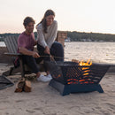 Endless Summer 28 in. "The Patriot" Wood Fire Pit with American Flag Design